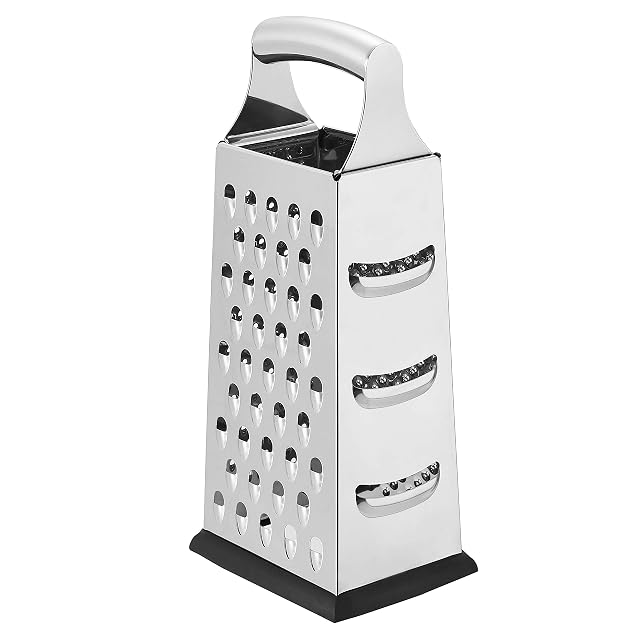 Rallador de caja de acero inoxidable Amazon Basics de 22,9 cm