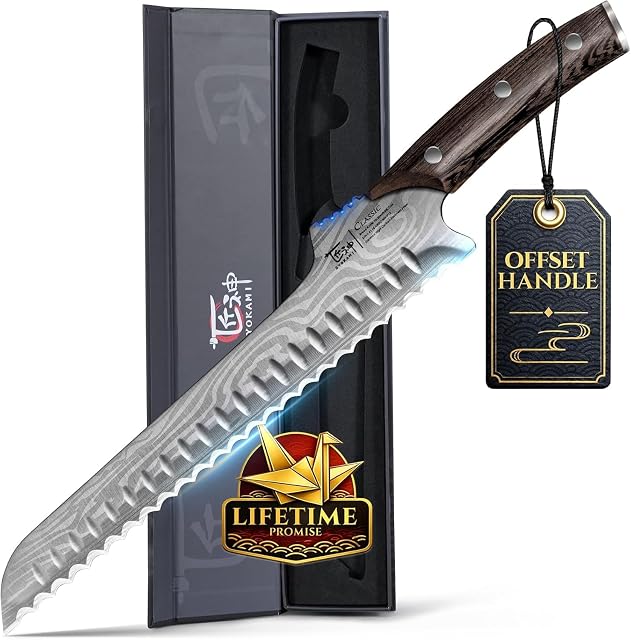 Cuchillo de pan dentado con mango elevado SYOKAMI de 26,9 cm