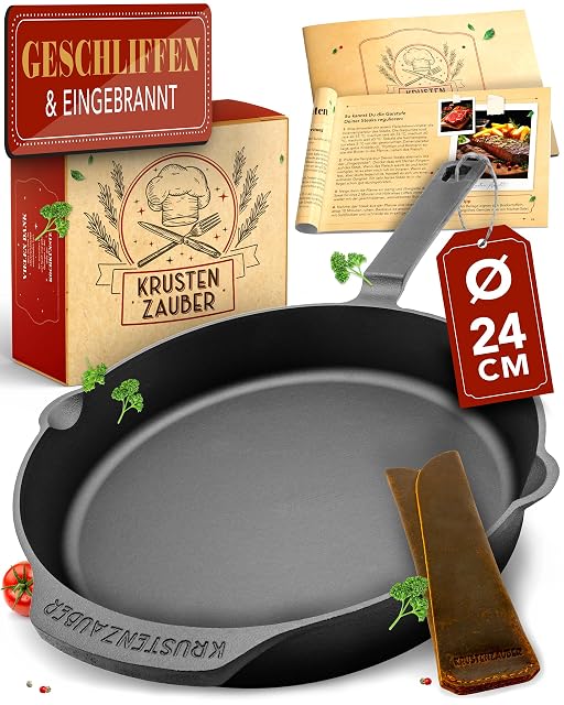 Sartén de hierro fundido rectificado KRUSTENZAUBER de 24 cm