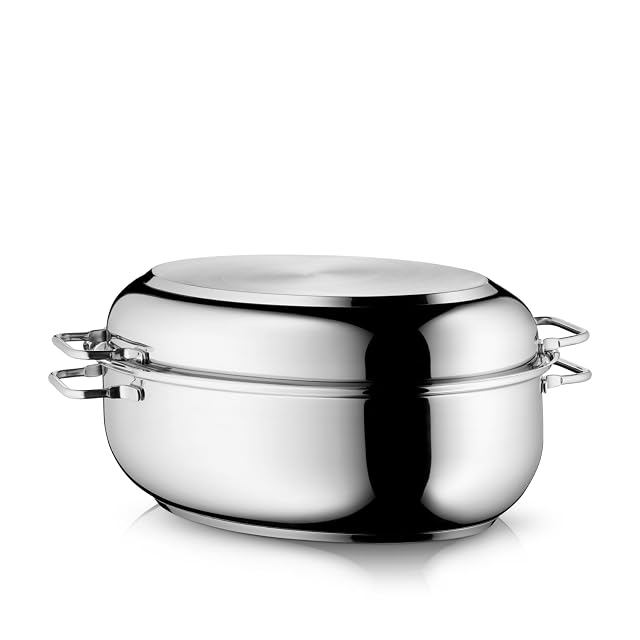 Rustidera ovalada de acero inoxidable WMF de 8,5 litros con tapa-sartén