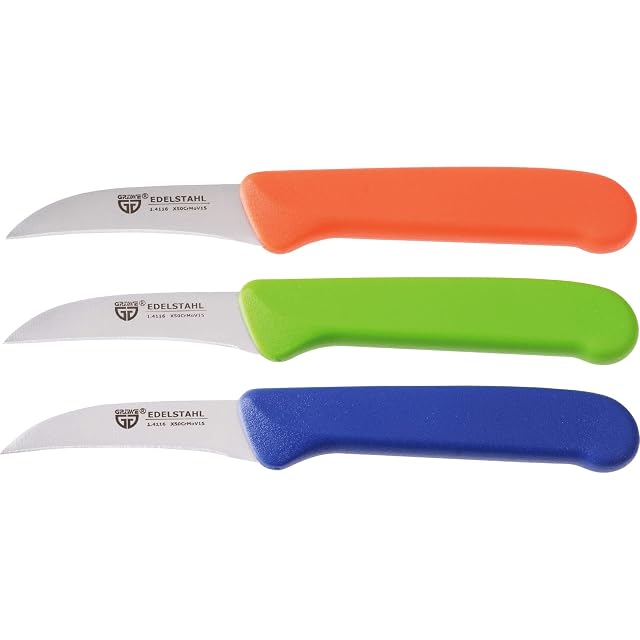 Juego de 3 cuchillos mondadores de acero inoxidable GRÄWE