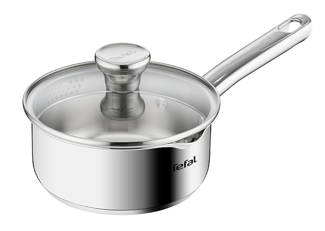 Cazo de acero inoxidable Tefal Duetto A70522 de 16 cm con tapa escurridora