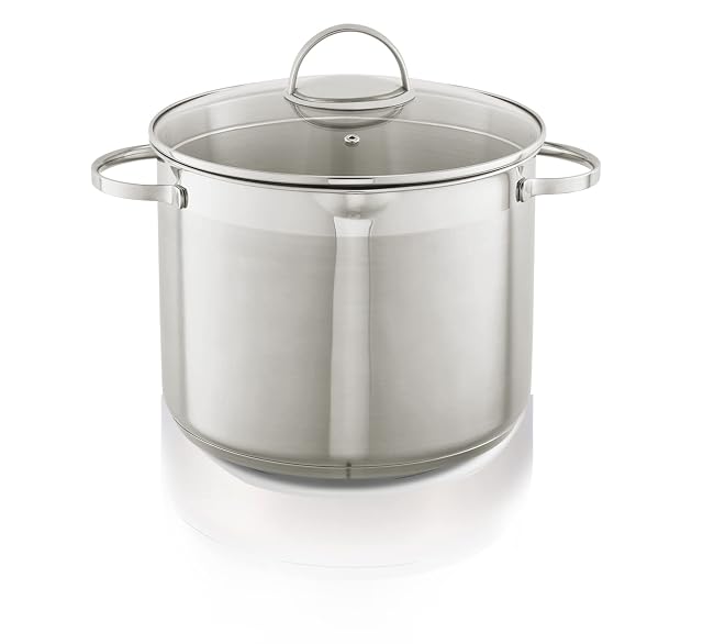Olla alta de acero inoxidable KHG XXL de 26 cm y 10 litros