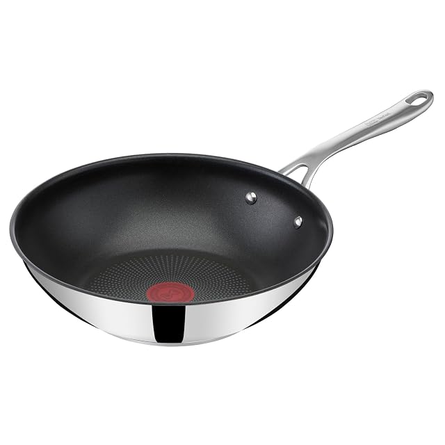 Wok de acero inoxidable Tefal Jamie Oliver Cook’s Direct On de 28 cm