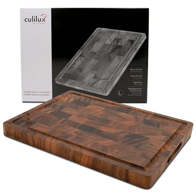 Tabla de cortar de nogal en veta de testa CULILUX Gourmet
